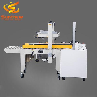 China Food PP Tape Semi Automatic Pneumatic Box Packing Sealer Band Sealer Machine Carton Carton Sealing Machine for sale