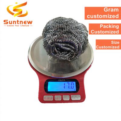 China Kitchen Utensil Pot Sustainable Stainless Steel Scourer SS 410 Spiral Scourer for sale