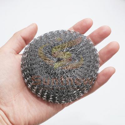 China Good Sustainable Use Kitchen Cleaning Tool Galvanize Mesh Scrubber , 0.2mm Mesh Scrubber Scourer For Cleaning for sale