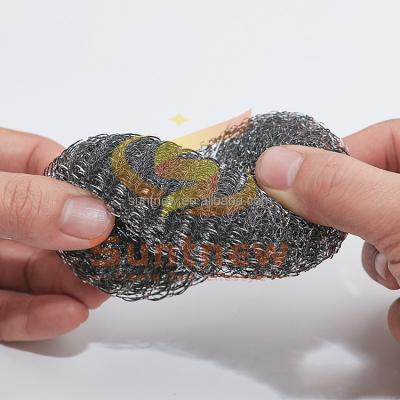 China Wholesale high quality viable dish washing pot scourer mesh knitted scourer, mesh scourer for sale for sale