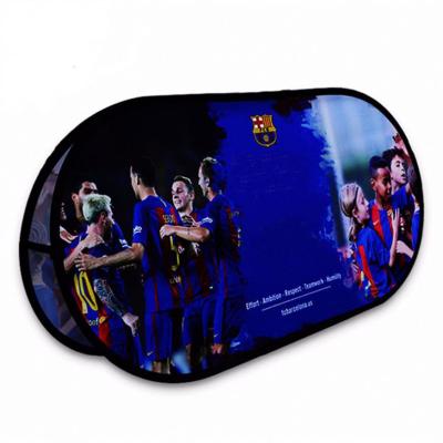 China Advertising Promotional Pop Up Fold Up Display Banner Horizontal Oval A Frame Pop Up Banner for sale