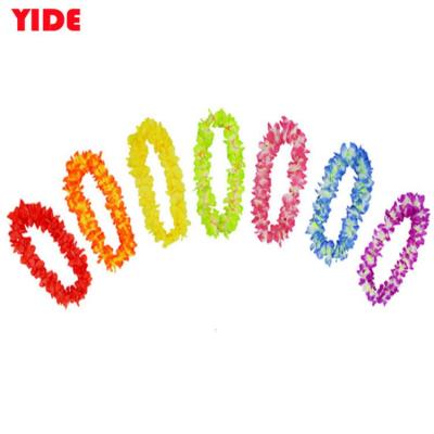 China Customized Widely Used Multi Color Design Football Fan The Hawaiian Flower Leis Necklace for sale