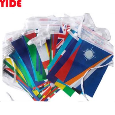 China Polyester all the world flag, world cup string flag, flag bunting for sale