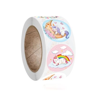 China Waterproof Custom Thank You Gift Label Adhesive Round Packaging Sticker Roll for sale