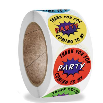 China Custom Various Colors Christmas Gift Waterproof Round Packing Bottle Self Adhesive Label Sealing Sticker for sale