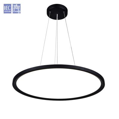 China Modern Home Office Interior Decoration Led Round Panel Pendant Light Fixture for sale