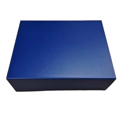 China Luxury Packaging Magnetic Blue Logo Handmade Custom Gift Box Eco Friendly for sale