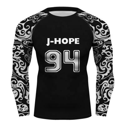 China Men Anti-UV Long Sleeve Compression Shirt J Hope 94 Crossfit Tee Mens Sports Baselayer Printing T-Shirt for sale