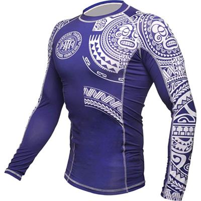 China Long Muttahida Majlis-e-Amal BJJ Jiu Jitsu Striker Gi Sleeve Moko Bellies Men Anti-UV Compression Rash Shirt for sale