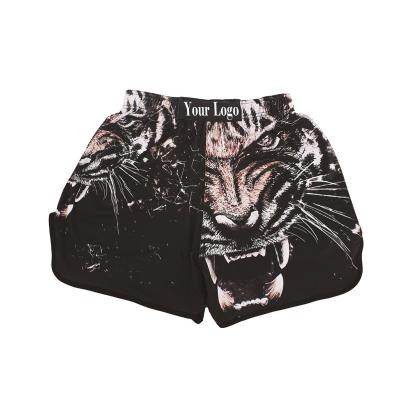 China 100% Polyester Black Tiger Head Muttahida Majlis-e-Amal Fight Boxing Shorts, Boxing Uniforms, Muay Thai Muttahida Majlis-e-Amal Tiger Fight Shorts for sale