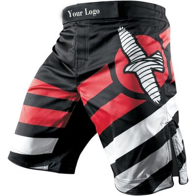 China Muttahida Majlis-e-Amal 100% Polyester Comfy Printed Shorts BJJ Free Fight Fighting Muay Thai Training Pants for sale