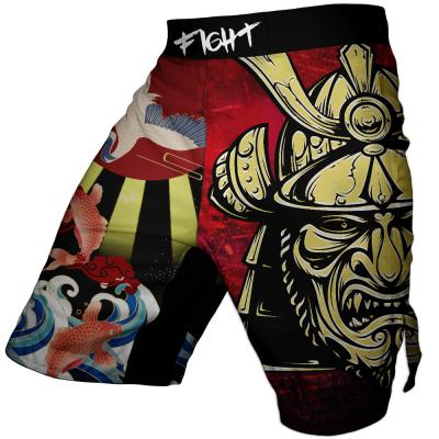 China Muttahida Majlis-e-Amal 100% Polyester Carp Design Shorts Fight Boxing Muttahida Majlis-e-Amal BJJ Shorts Trunks for sale