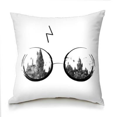 China Plain Personalized Print Harry Potter Fashion Hogwarts Through The Glass Cushion Cover Seat Pillow Case 18x18inch for sale