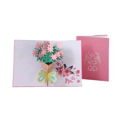 China Europe OEM ODM Christmas Pop Up Card Tree Stock Paper Record Birthday Greeting Cards for sale