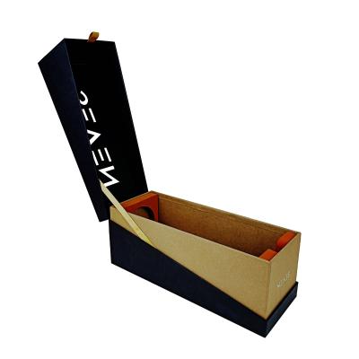 China Modern Design Recyclable Luxury Custom Logo Wine Box Wine Box Wine Bottle Gift Box Matte Black Gift Box for sale