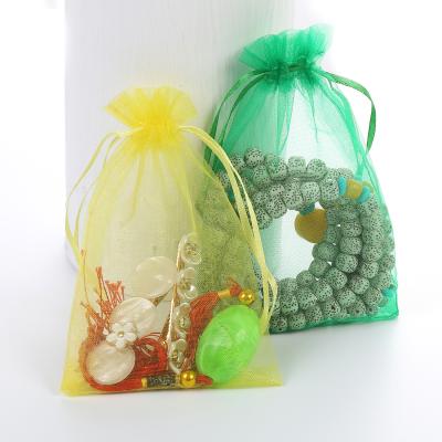 China Colorful 35*50CM Jewelry Pouches Gift Bags Drawstring Jewelry Bags Packaging Large Organza Bags for sale