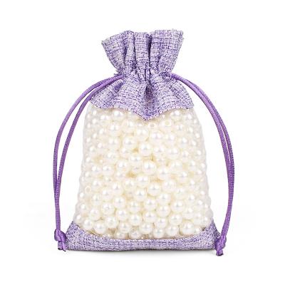 China CANDY Fashion Design Various Colors and Sizes Widely Using Natural Purple Gift Storage Burlap Sack Bag for sale