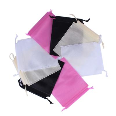 China Fashion Ebay Stock 40*50CM T-shirt Ice Cleat Nonwoven Drawstring Bags Pink Black Beige for sale