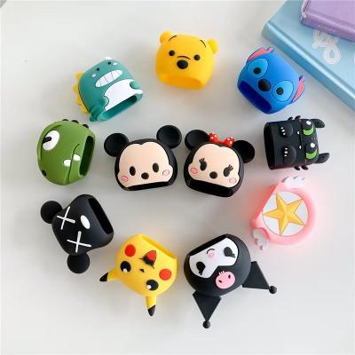 China Protect Privacy Antiman Cartoon Data Line Cover Soft Fruit flexible Cable Bite Phone Charger Protector headphone cable protector for sale