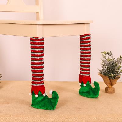 China Cloth Table Foot Shoe Chair Leg Covers For Christmas Decoration for sale