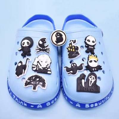 China New Anime Design Halloween Party PVC Shoe Accessories For Shoe Strap With Hoops Fang Charm for sale