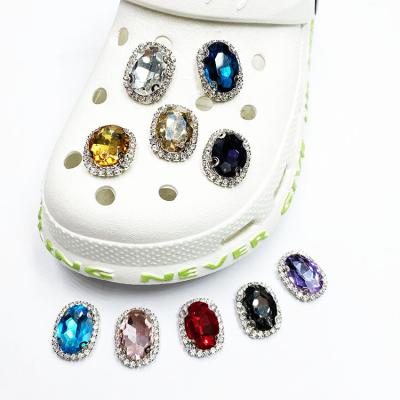 China Wholesale BLING Croc Shoe Charm Factory Shoe Charms Shoes Charm Gems PVC Shoe Accessories Shoe Buckle for sale