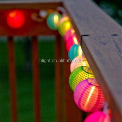 China ON/OFF+MODE/FLASH Nylon Solar Led Chinese Lantern String Lights For Party for sale