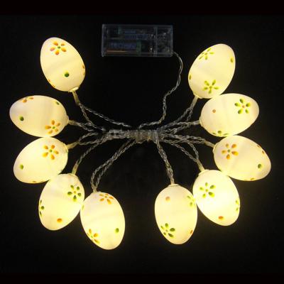 China Battery Operated 10 LED Christmas Party Hoom Decoration Flower Easter Egg String Lights Electric String Lights (White Light) for sale