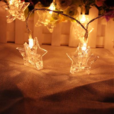 China Christmas Party Hoom Decoration Star Photo Clips String Lights 3AA Battery Operated Low Consumption 9.84ft 20 Bulbs Warm White for sale