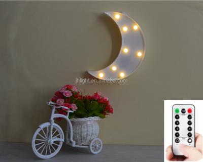 China Kids Room Decoration LED Healing Moon Lamp Half Moon Wall Hanging Decorative Night Light With Remote Control for sale