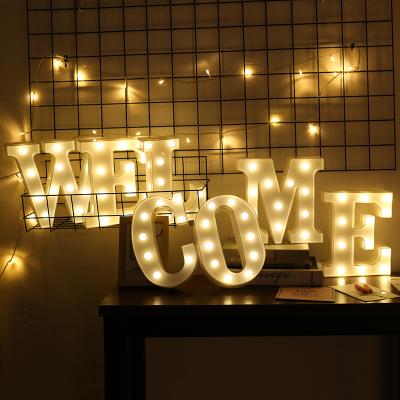 China Christmas Party Hoom Decoration LED Marquee Letter Lights Alphabet Light Up Sign For Wedding Home Party Bar Decoration A-Z for sale