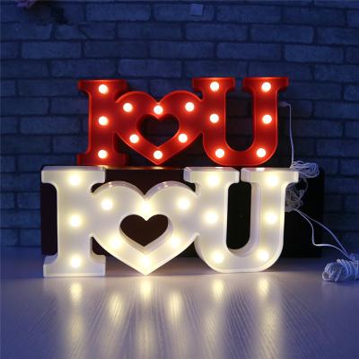 China Romantic Christmas Party Hoom Decoration LED Marquee Symbol Light I Love You Battery Operated and USB Cable Night Light, Nice for Wedding Decoration Valentine Gift for sale