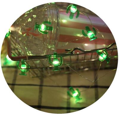 China Christmas Party Hoom Decoration 2M 20 LED Copper Wire String Lights LED Fairy Lights Christmas Wedding Decoration Lights Flamingo Cactus 5 Styles for sale