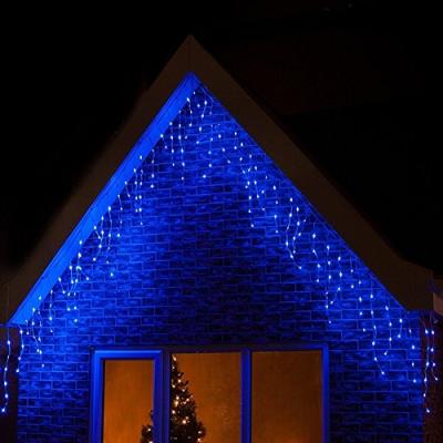 China Christmas Party Hoom Decoration Icicle Fairy Lights 400LED 10m Blue Outdoor Indoor Christmas Wedding Home Decoration [Energy Class A++] for sale