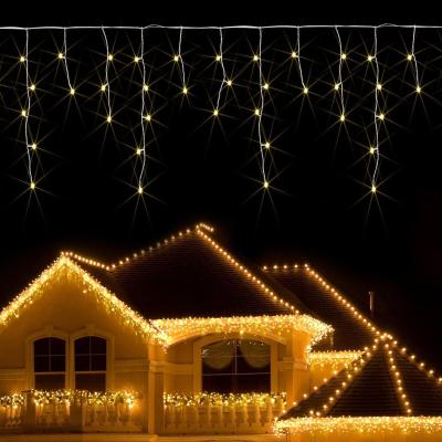 China Warm White 300 LED Christmas Party Hoom Decoration Icicle Fairy Lights 6M Wide 60 Drops plus 10m Massive Lead Cable, 8 Modes, Safe Low Voltage for sale