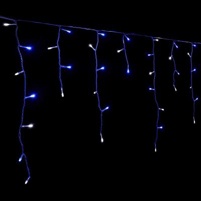 China Christmas Party Hoom Decoration 360 LED Icicle Snowfall Christmas Lights String with Chasing/Static Fixtures with 19m Cable, Blue and White for sale