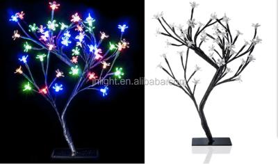 China PVC Pre-Bed Cherry Blossom Tree With 48 LED Lights Led Indoor Artificial Tree Lights for sale