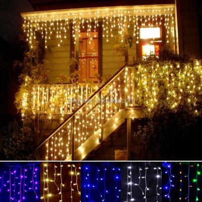 China Solar Christmas Decoration LED Icicle Light Christmas Decoration Light / Lamp Outdoor Lights Garden Lights / Led Icicle Christmas Lights for sale