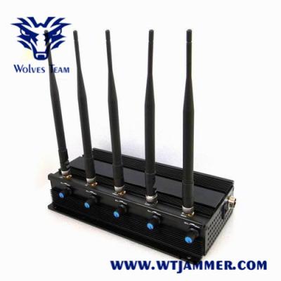 China 40m 15W Mobile Phone 3G Signal Jammer For Conference Center for sale