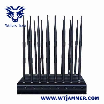 China Full Bands 16 Antennas 50m 35W GPS Signal Blocker for sale