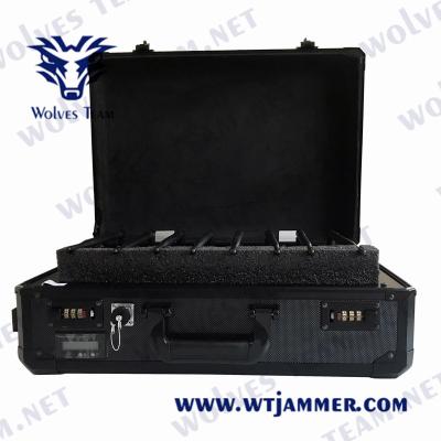 China 8 Channels CDMA 120W Mobile Phone Signal Jammer 5dBi Antenna for sale