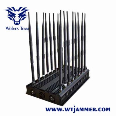 China L1 L2 L5 Lojack Portable Signal Jammer 18 Antennas 3G 4G 5G WiFi UHF VHF 35W for sale