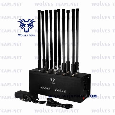 China 10 Bands GSM CDMA Portable Mobile Jammer WIFI GPS Lojack Signal Jammer for sale