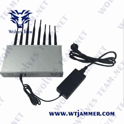 China 3G 4G 5G WiFi Lojack GPS Signal Jammer CDMA GSM 50W With AC Adapter for sale