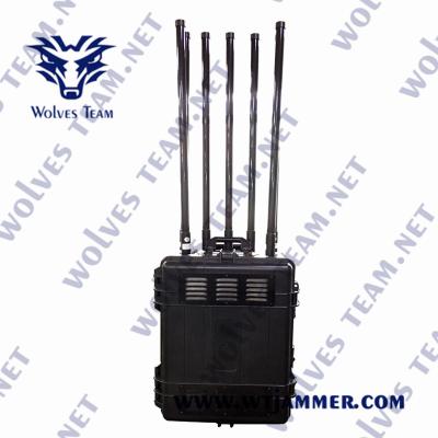 China Military Units Handheld Signal Jammer 500 Meters GSM WIFI GPS 8 Bands for sale