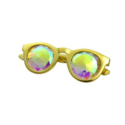 China Fashion sunglasses shape plate kaleidoscope glass kaleidoscope rainbow round glass beach sunglasses for sale