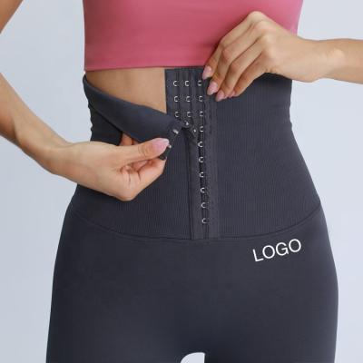 China 2021 Breathable Women Yoga Pants High Waist Activewear Workout Wide Leg Belt Yoga Leggings for sale