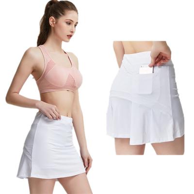 China 2021 Women's Quick Dry Women's Gym Wear Fitness Sports Skirt Stretch Tennis Skirt And Breath for sale