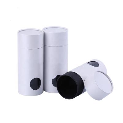 China Eco-Friendly Recyclable Handmade Your Own Fake Brand Nail Cosmetic Packaging Box Paper Tube With PVC Window for sale