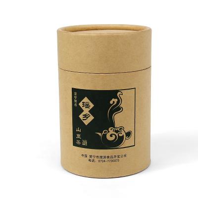 China Wholesale Recycled Materials Food Grade Biodegradable Gift Kraft Paper Can Tube For Tea Packaging for sale